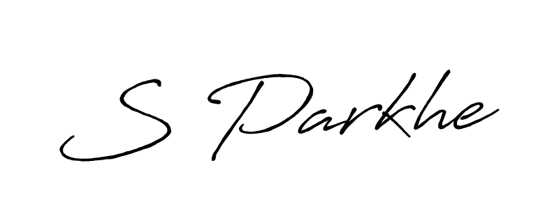 Create a beautiful signature design for name S Parkhe. With this signature (Antro_Vectra_Bolder) fonts, you can make a handwritten signature for free. S Parkhe signature style 7 images and pictures png