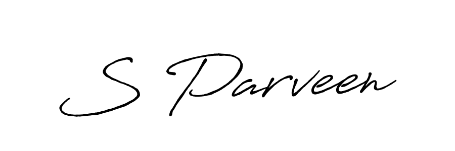 Use a signature maker to create a handwritten signature online. With this signature software, you can design (Antro_Vectra_Bolder) your own signature for name S Parveen. S Parveen signature style 7 images and pictures png