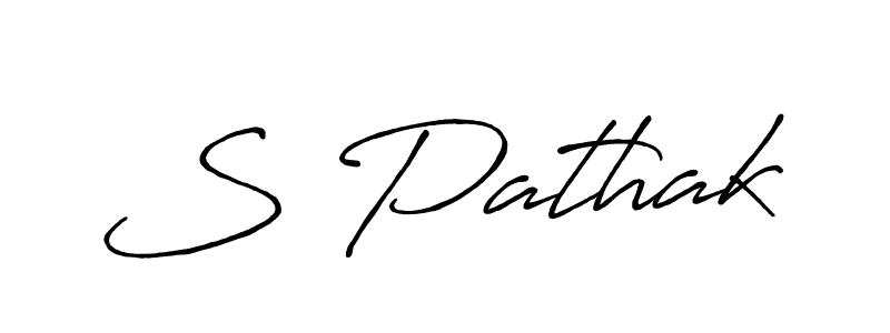 Also we have S Pathak name is the best signature style. Create professional handwritten signature collection using Antro_Vectra_Bolder autograph style. S Pathak signature style 7 images and pictures png