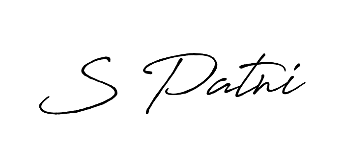 Make a beautiful signature design for name S Patni. With this signature (Antro_Vectra_Bolder) style, you can create a handwritten signature for free. S Patni signature style 7 images and pictures png