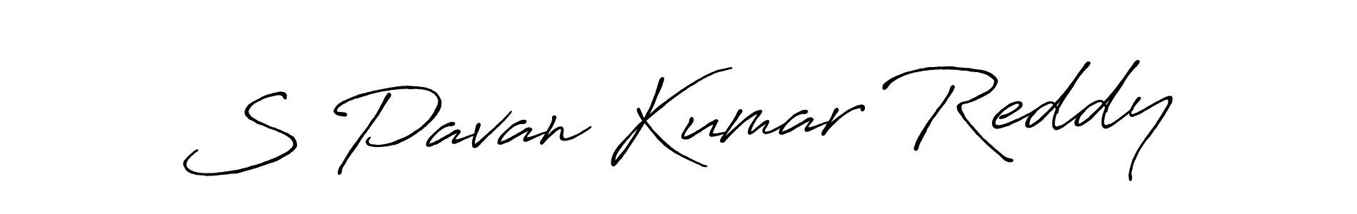 Create a beautiful signature design for name S Pavan Kumar Reddy. With this signature (Antro_Vectra_Bolder) fonts, you can make a handwritten signature for free. S Pavan Kumar Reddy signature style 7 images and pictures png