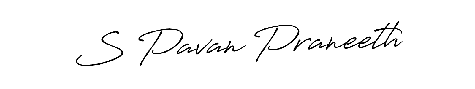 Use a signature maker to create a handwritten signature online. With this signature software, you can design (Antro_Vectra_Bolder) your own signature for name S Pavan Praneeth. S Pavan Praneeth signature style 7 images and pictures png