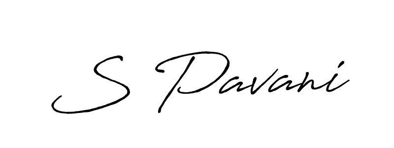 How to make S Pavani signature? Antro_Vectra_Bolder is a professional autograph style. Create handwritten signature for S Pavani name. S Pavani signature style 7 images and pictures png