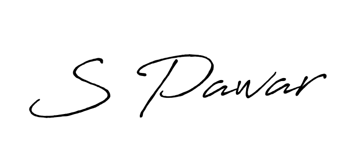 Design your own signature with our free online signature maker. With this signature software, you can create a handwritten (Antro_Vectra_Bolder) signature for name S Pawar. S Pawar signature style 7 images and pictures png