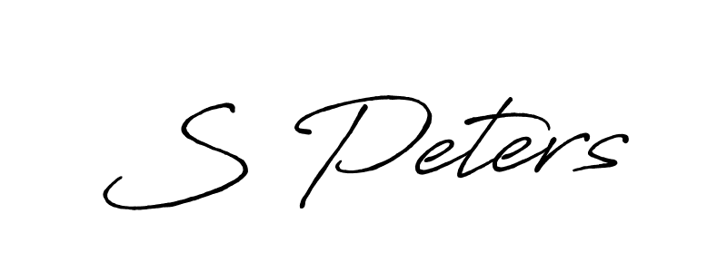 Design your own signature with our free online signature maker. With this signature software, you can create a handwritten (Antro_Vectra_Bolder) signature for name S Peters. S Peters signature style 7 images and pictures png