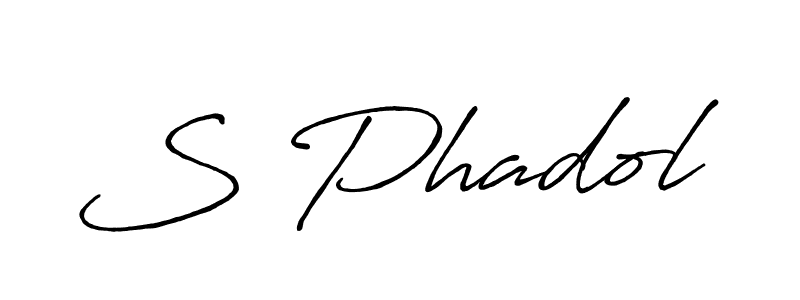 Make a beautiful signature design for name S Phadol. With this signature (Antro_Vectra_Bolder) style, you can create a handwritten signature for free. S Phadol signature style 7 images and pictures png