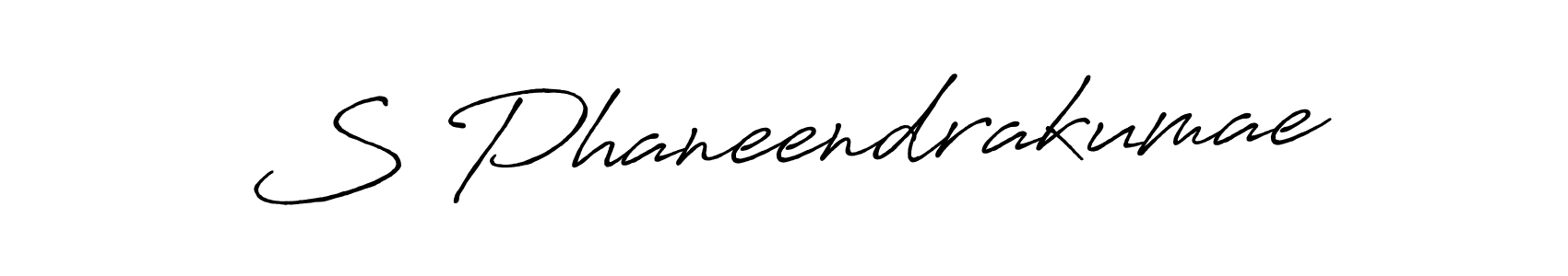 Create a beautiful signature design for name S Phaneendrakumae. With this signature (Antro_Vectra_Bolder) fonts, you can make a handwritten signature for free. S Phaneendrakumae signature style 7 images and pictures png