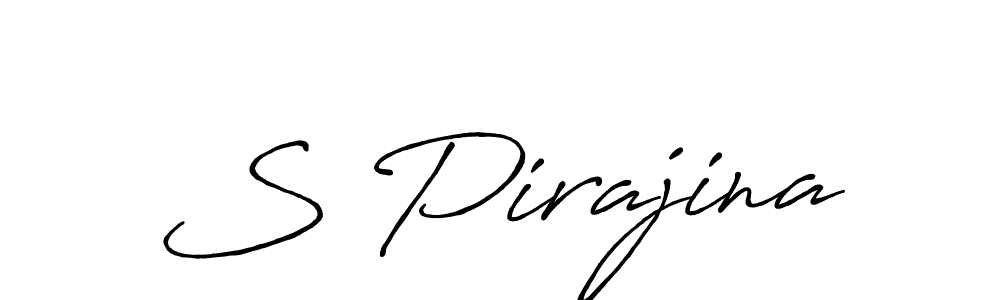 How to make S Pirajina signature? Antro_Vectra_Bolder is a professional autograph style. Create handwritten signature for S Pirajina name. S Pirajina signature style 7 images and pictures png