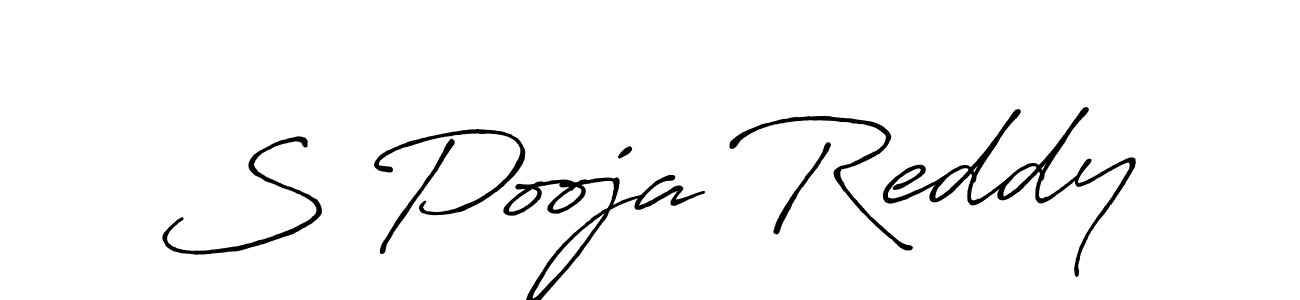 You should practise on your own different ways (Antro_Vectra_Bolder) to write your name (S Pooja Reddy) in signature. don't let someone else do it for you. S Pooja Reddy signature style 7 images and pictures png