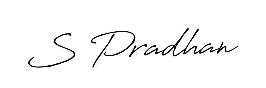 How to make S Pradhan signature? Antro_Vectra_Bolder is a professional autograph style. Create handwritten signature for S Pradhan name. S Pradhan signature style 7 images and pictures png