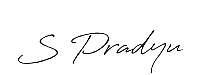 Also we have S Pradyu name is the best signature style. Create professional handwritten signature collection using Antro_Vectra_Bolder autograph style. S Pradyu signature style 7 images and pictures png