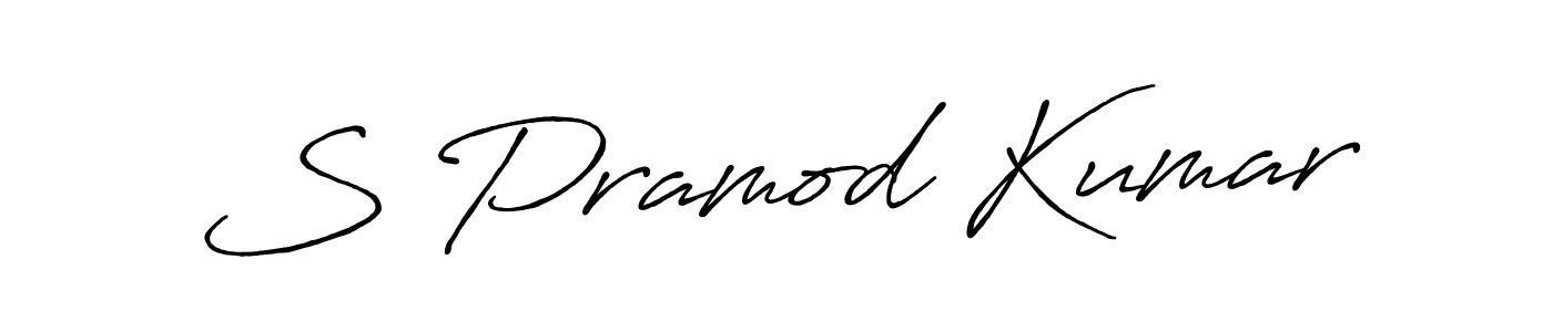 The best way (Antro_Vectra_Bolder) to make a short signature is to pick only two or three words in your name. The name S Pramod Kumar include a total of six letters. For converting this name. S Pramod Kumar signature style 7 images and pictures png
