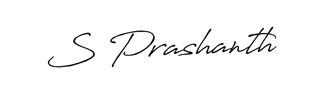 Make a beautiful signature design for name S Prashanth. With this signature (Antro_Vectra_Bolder) style, you can create a handwritten signature for free. S Prashanth signature style 7 images and pictures png