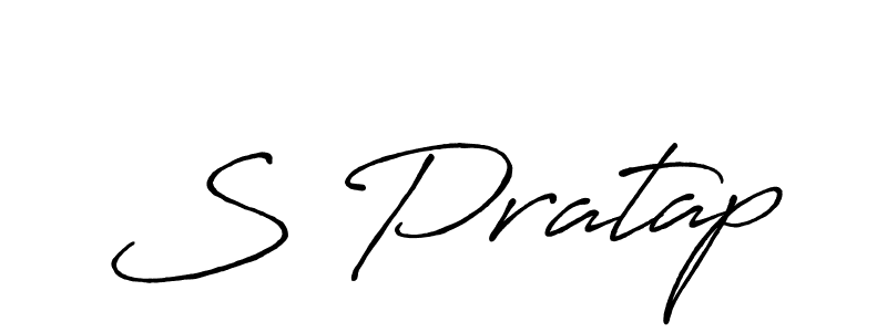 How to make S Pratap name signature. Use Antro_Vectra_Bolder style for creating short signs online. This is the latest handwritten sign. S Pratap signature style 7 images and pictures png