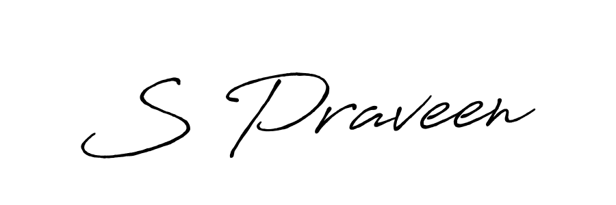 if you are searching for the best signature style for your name S Praveen. so please give up your signature search. here we have designed multiple signature styles  using Antro_Vectra_Bolder. S Praveen signature style 7 images and pictures png