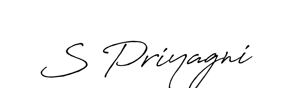 if you are searching for the best signature style for your name S Priyagni. so please give up your signature search. here we have designed multiple signature styles  using Antro_Vectra_Bolder. S Priyagni signature style 7 images and pictures png