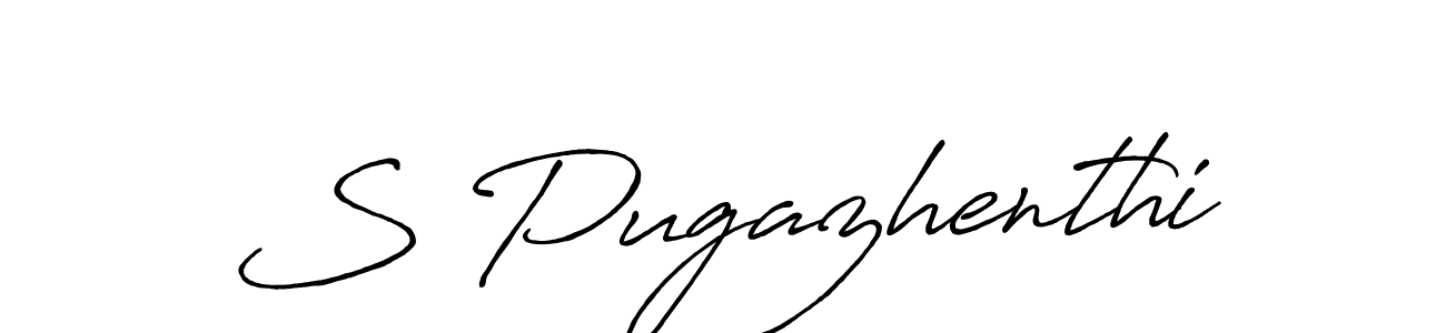 How to make S Pugazhenthi name signature. Use Antro_Vectra_Bolder style for creating short signs online. This is the latest handwritten sign. S Pugazhenthi signature style 7 images and pictures png