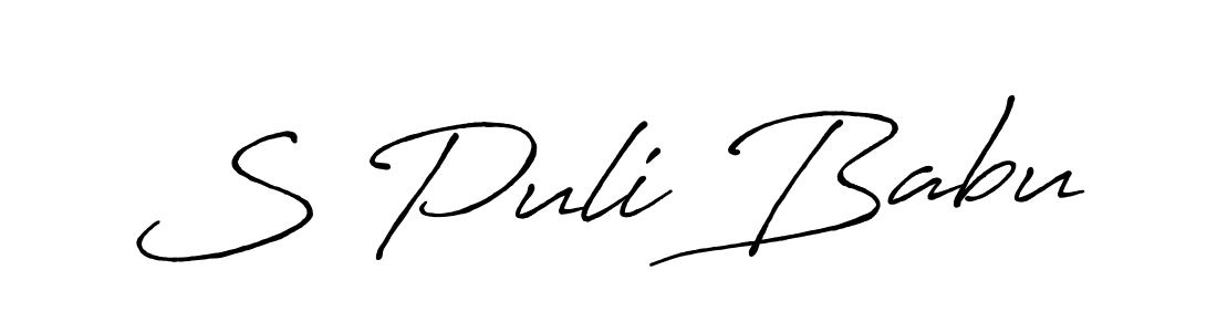 Make a short S Puli Babu signature style. Manage your documents anywhere anytime using Antro_Vectra_Bolder. Create and add eSignatures, submit forms, share and send files easily. S Puli Babu signature style 7 images and pictures png