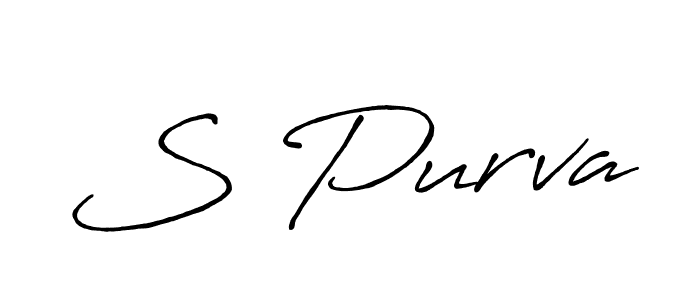 It looks lik you need a new signature style for name S Purva. Design unique handwritten (Antro_Vectra_Bolder) signature with our free signature maker in just a few clicks. S Purva signature style 7 images and pictures png