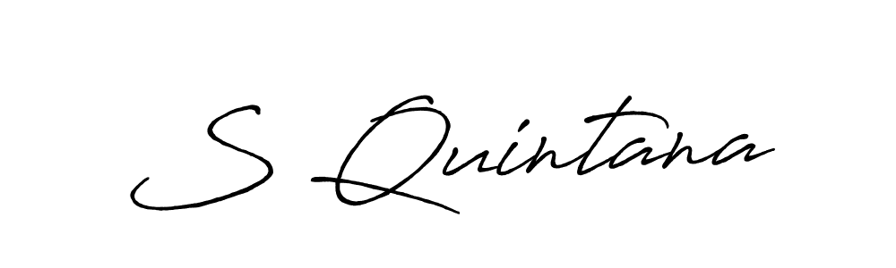 S Quintana stylish signature style. Best Handwritten Sign (Antro_Vectra_Bolder) for my name. Handwritten Signature Collection Ideas for my name S Quintana. S Quintana signature style 7 images and pictures png