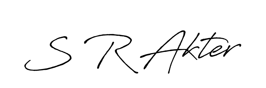 Make a beautiful signature design for name S R Akter. With this signature (Antro_Vectra_Bolder) style, you can create a handwritten signature for free. S R Akter signature style 7 images and pictures png