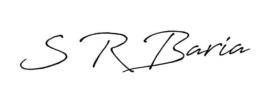 Create a beautiful signature design for name S R Baria. With this signature (Antro_Vectra_Bolder) fonts, you can make a handwritten signature for free. S R Baria signature style 7 images and pictures png