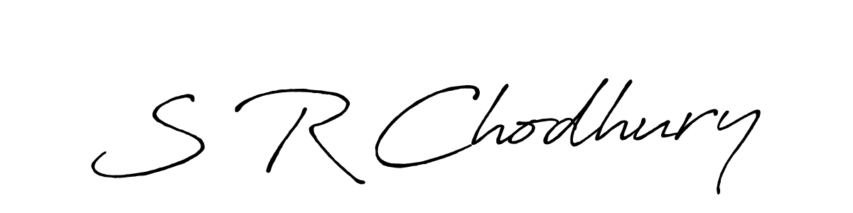Create a beautiful signature design for name S R Chodhury. With this signature (Antro_Vectra_Bolder) fonts, you can make a handwritten signature for free. S R Chodhury signature style 7 images and pictures png