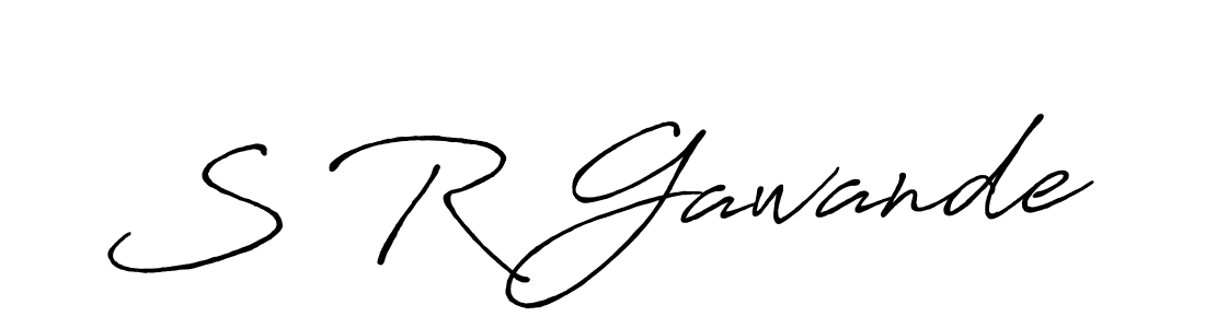 Use a signature maker to create a handwritten signature online. With this signature software, you can design (Antro_Vectra_Bolder) your own signature for name S R Gawande. S R Gawande signature style 7 images and pictures png