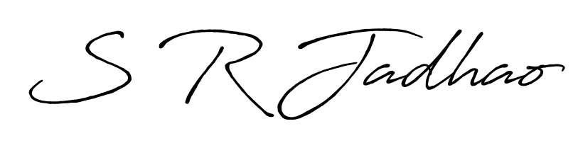 Get inspired by this graceful Antro_Vectra_Bolder signature style for name S R Jadhao. Smooth loops and balanced proportions for everyday use. S R Jadhao signature style 7 images and pictures png