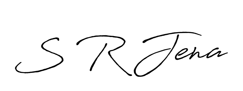 How to make S R Jena name signature. Use Antro_Vectra_Bolder style for creating short signs online. This is the latest handwritten sign. S R Jena signature style 7 images and pictures png