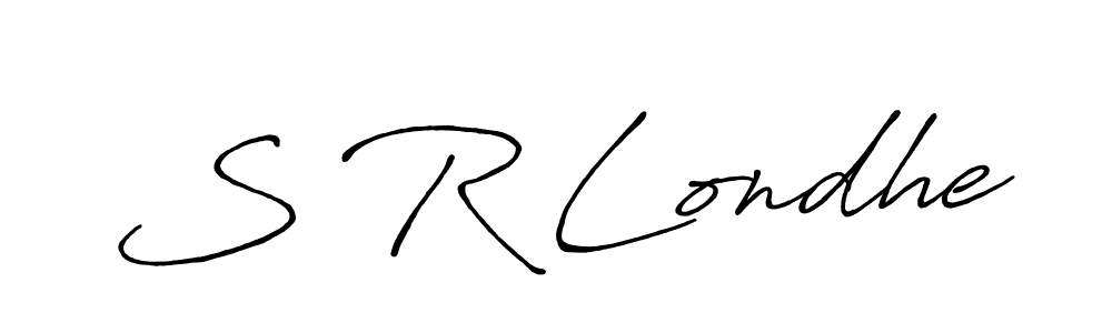 This is the best signature style for the S R Londhe name. Also you like these signature font (Antro_Vectra_Bolder). Mix name signature. S R Londhe signature style 7 images and pictures png