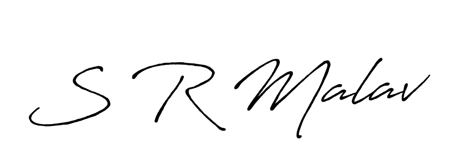 Design your own signature with our free online signature maker. With this signature software, you can create a handwritten (Antro_Vectra_Bolder) signature for name S R Malav. S R Malav signature style 7 images and pictures png