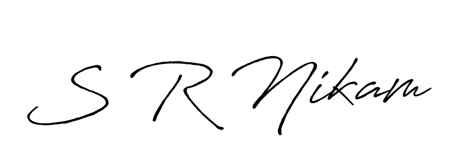 You should practise on your own different ways (Antro_Vectra_Bolder) to write your name (S R Nikam) in signature. don't let someone else do it for you. S R Nikam signature style 7 images and pictures png