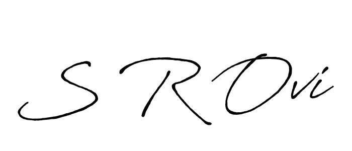 The best way (Antro_Vectra_Bolder) to make a short signature is to pick only two or three words in your name. The name S R Ovi include a total of six letters. For converting this name. S R Ovi signature style 7 images and pictures png