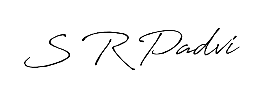 Create a beautiful signature design for name S R Padvi. With this signature (Antro_Vectra_Bolder) fonts, you can make a handwritten signature for free. S R Padvi signature style 7 images and pictures png