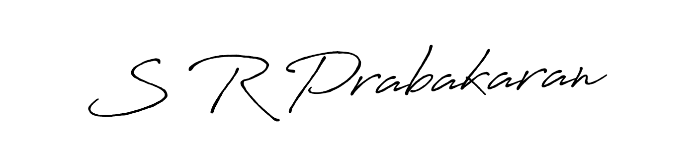 if you are searching for the best signature style for your name S R Prabakaran. so please give up your signature search. here we have designed multiple signature styles  using Antro_Vectra_Bolder. S R Prabakaran signature style 7 images and pictures png