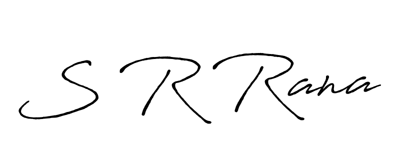 The best way (Antro_Vectra_Bolder) to make a short signature is to pick only two or three words in your name. The name S R Rana include a total of six letters. For converting this name. S R Rana signature style 7 images and pictures png