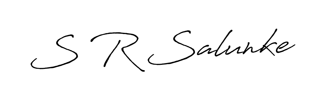 Design your own signature with our free online signature maker. With this signature software, you can create a handwritten (Antro_Vectra_Bolder) signature for name S R Salunke. S R Salunke signature style 7 images and pictures png