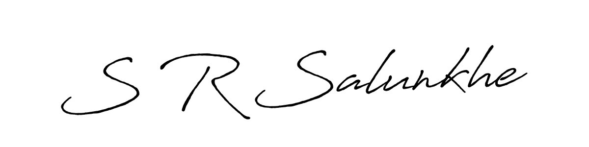 S R Salunkhe stylish signature style. Best Handwritten Sign (Antro_Vectra_Bolder) for my name. Handwritten Signature Collection Ideas for my name S R Salunkhe. S R Salunkhe signature style 7 images and pictures png