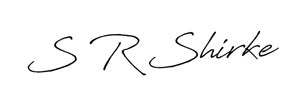 Make a beautiful signature design for name S R Shirke. With this signature (Antro_Vectra_Bolder) style, you can create a handwritten signature for free. S R Shirke signature style 7 images and pictures png