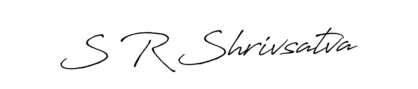 This is the best signature style for the S R Shrivsatva name. Also you like these signature font (Antro_Vectra_Bolder). Mix name signature. S R Shrivsatva signature style 7 images and pictures png