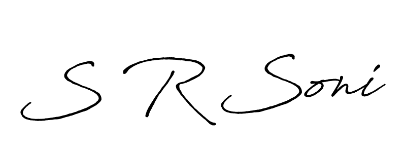 Design your own signature with our free online signature maker. With this signature software, you can create a handwritten (Antro_Vectra_Bolder) signature for name S R Soni. S R Soni signature style 7 images and pictures png