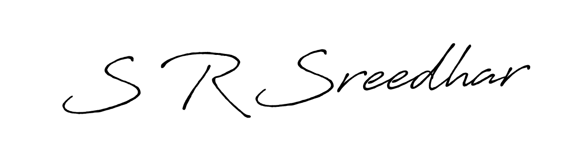 You should practise on your own different ways (Antro_Vectra_Bolder) to write your name (S R Sreedhar) in signature. don't let someone else do it for you. S R Sreedhar signature style 7 images and pictures png