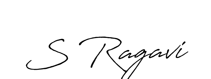 How to make S Ragavi name signature. Use Antro_Vectra_Bolder style for creating short signs online. This is the latest handwritten sign. S Ragavi signature style 7 images and pictures png
