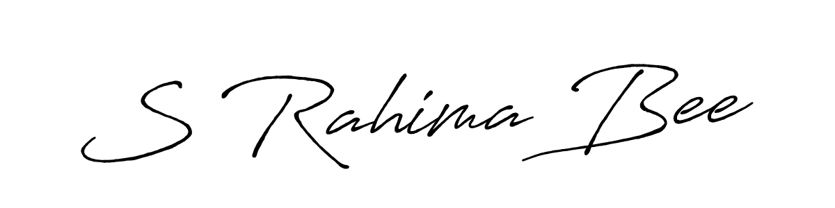 Use a signature maker to create a handwritten signature online. With this signature software, you can design (Antro_Vectra_Bolder) your own signature for name S Rahima Bee. S Rahima Bee signature style 7 images and pictures png