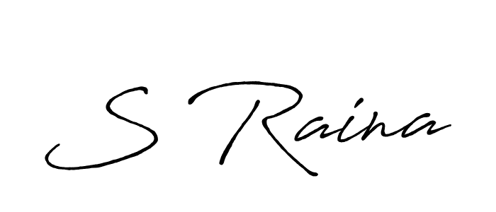 Use a signature maker to create a handwritten signature online. With this signature software, you can design (Antro_Vectra_Bolder) your own signature for name S Raina. S Raina signature style 7 images and pictures png