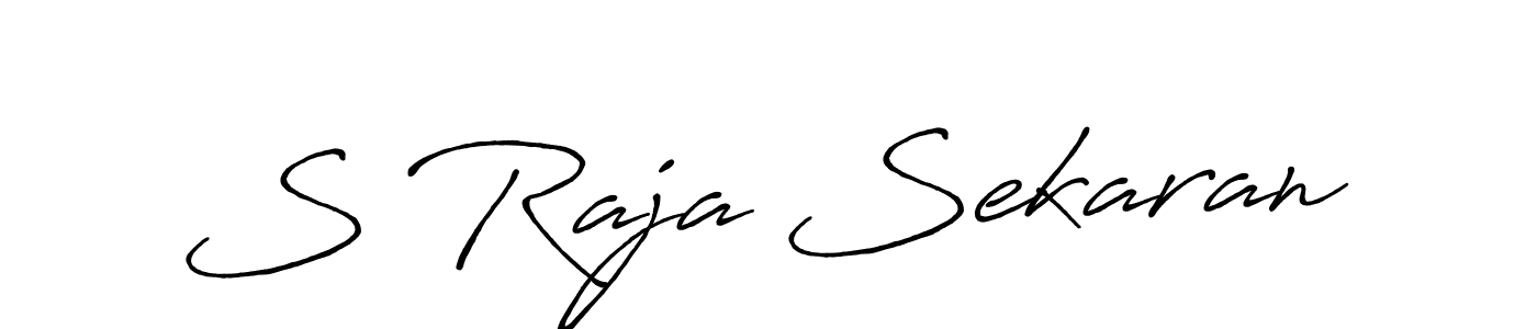 How to make S Raja Sekaran name signature. Use Antro_Vectra_Bolder style for creating short signs online. This is the latest handwritten sign. S Raja Sekaran signature style 7 images and pictures png