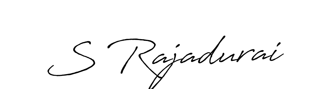 How to make S Rajadurai name signature. Use Antro_Vectra_Bolder style for creating short signs online. This is the latest handwritten sign. S Rajadurai signature style 7 images and pictures png