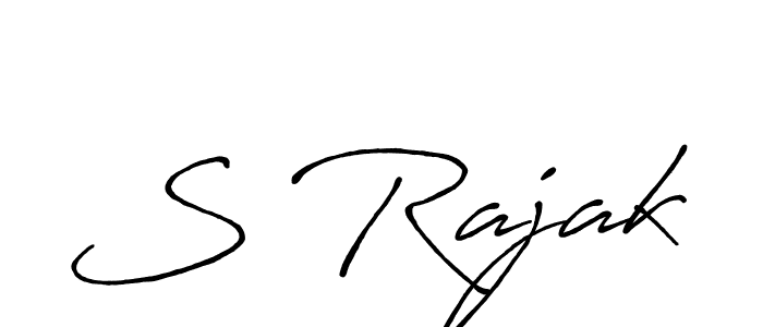 Make a beautiful signature design for name S Rajak. With this signature (Antro_Vectra_Bolder) style, you can create a handwritten signature for free. S Rajak signature style 7 images and pictures png