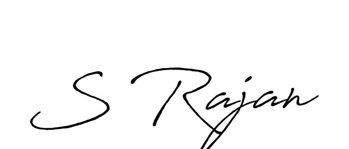 Make a beautiful signature design for name S Rajan. With this signature (Antro_Vectra_Bolder) style, you can create a handwritten signature for free. S Rajan signature style 7 images and pictures png